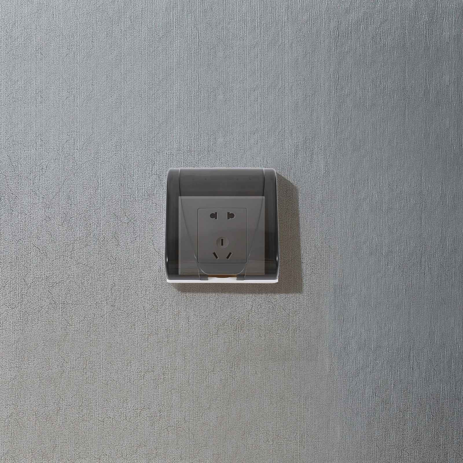 غطاء مخرج كهربائي مقاوم للماء، مادة كمبيوتر شفافة، صندوق توصيل مقاوم للرذاذ، حماية ذاتية اللصق للحمام