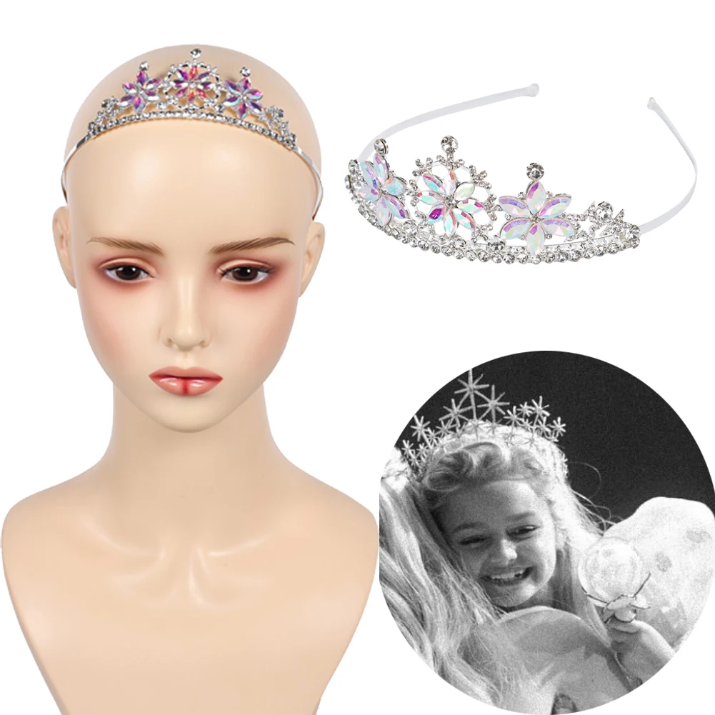 

Wicked 2 Glinda Coaplay Crown Headband Snowflake Metal Headwear Costume Accessories Fantasy Halloween Props Gifts Carnival Party