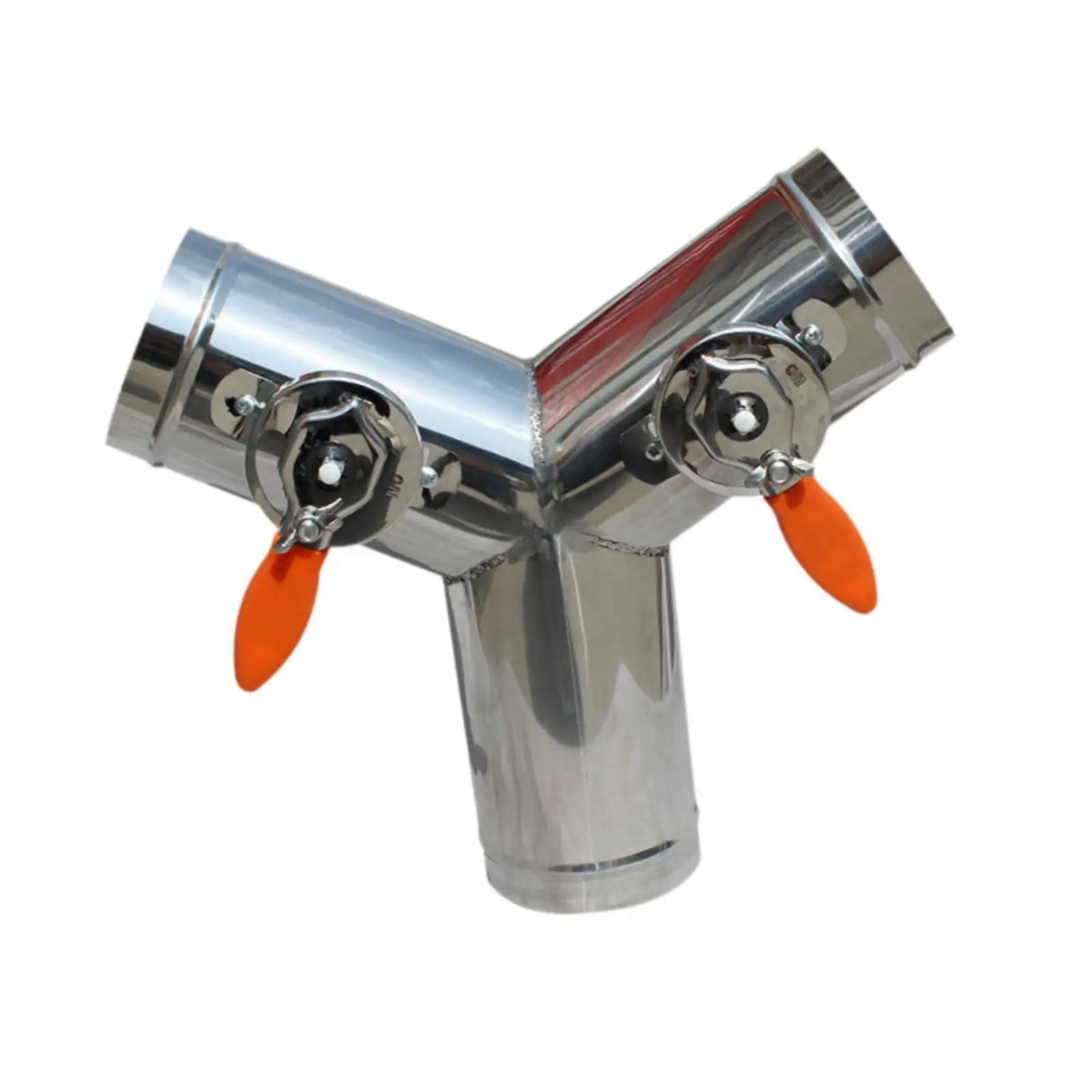 Duct Connector Air Duct Valve Air Volume Control Y Shaped Regulating Valves Stainless Steel for Bathroom Kitchen Exhaust Fan