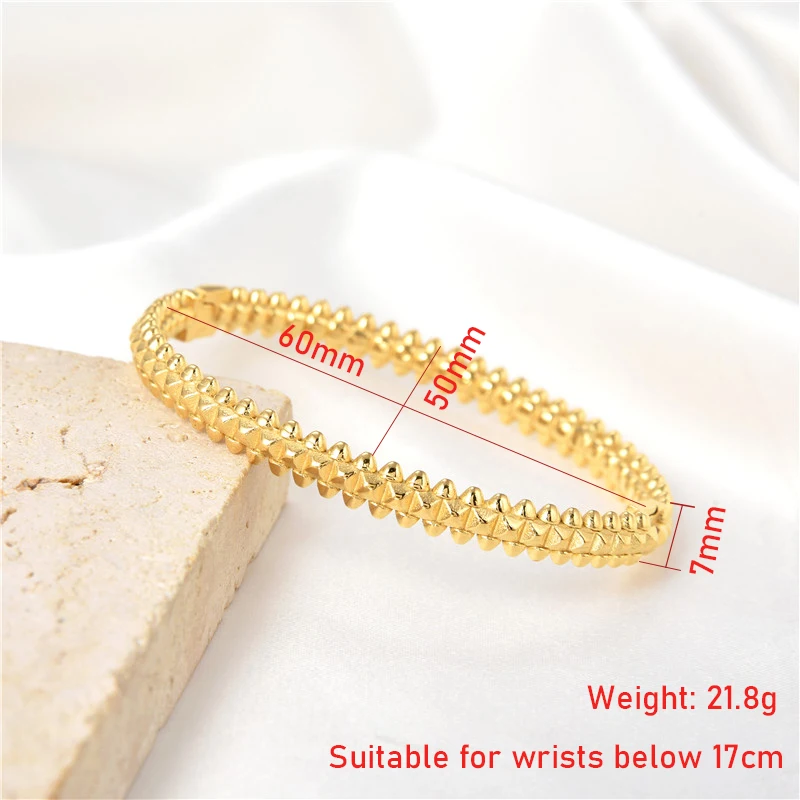 Stainless Steel Gear Shape Bracelet Chic Snake Bone Desgin Bangle For Women Luxury Personality Jewelry Couple Souvenir Gift