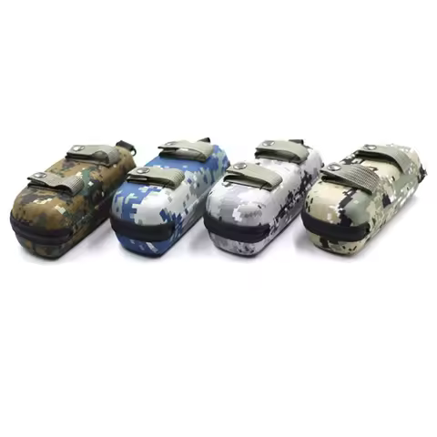 Camouflage Glasses Boxes Tourism Sports With Hook Zipper Sunglasses Case Can Be Tied With Waist Belt Compression Storage Box