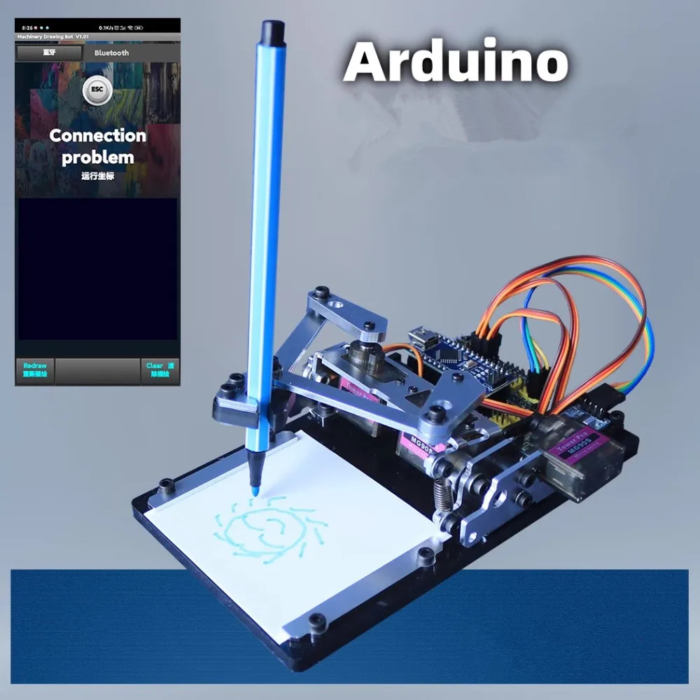 Robot Arm with MG90 APP Drawing Sketchboard Manipulator For Arduino Robot DIY Kit NANO Programmable Robot Starter Kit