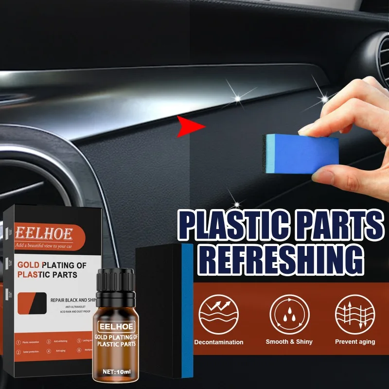 10ml 20ml 30mlCar Refurbishing Agent Coating Gloss Maintenance Agent Plastic Plating Solution Car Dashboard Cleaning Accessories