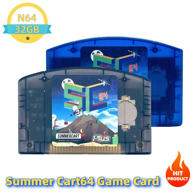 

Summer Cart64 Open Source N64 Game Card for N 64 Game Console 32GB with Simulator Function Compatibility 1000+ Games