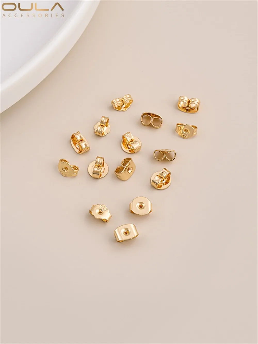 14K сумка сталь золотого цвета Seal 925 Earplug Butterfly Earplug Сделай Сам Пряжка для сережек ручной работы специальные материалы