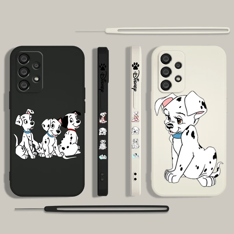 101 Dalmatians Dog Phone Case For Samsung A55 A53 A33 A52 A32 A71 A51 A21S A35 A25 5G Liquid Left Rope Funda