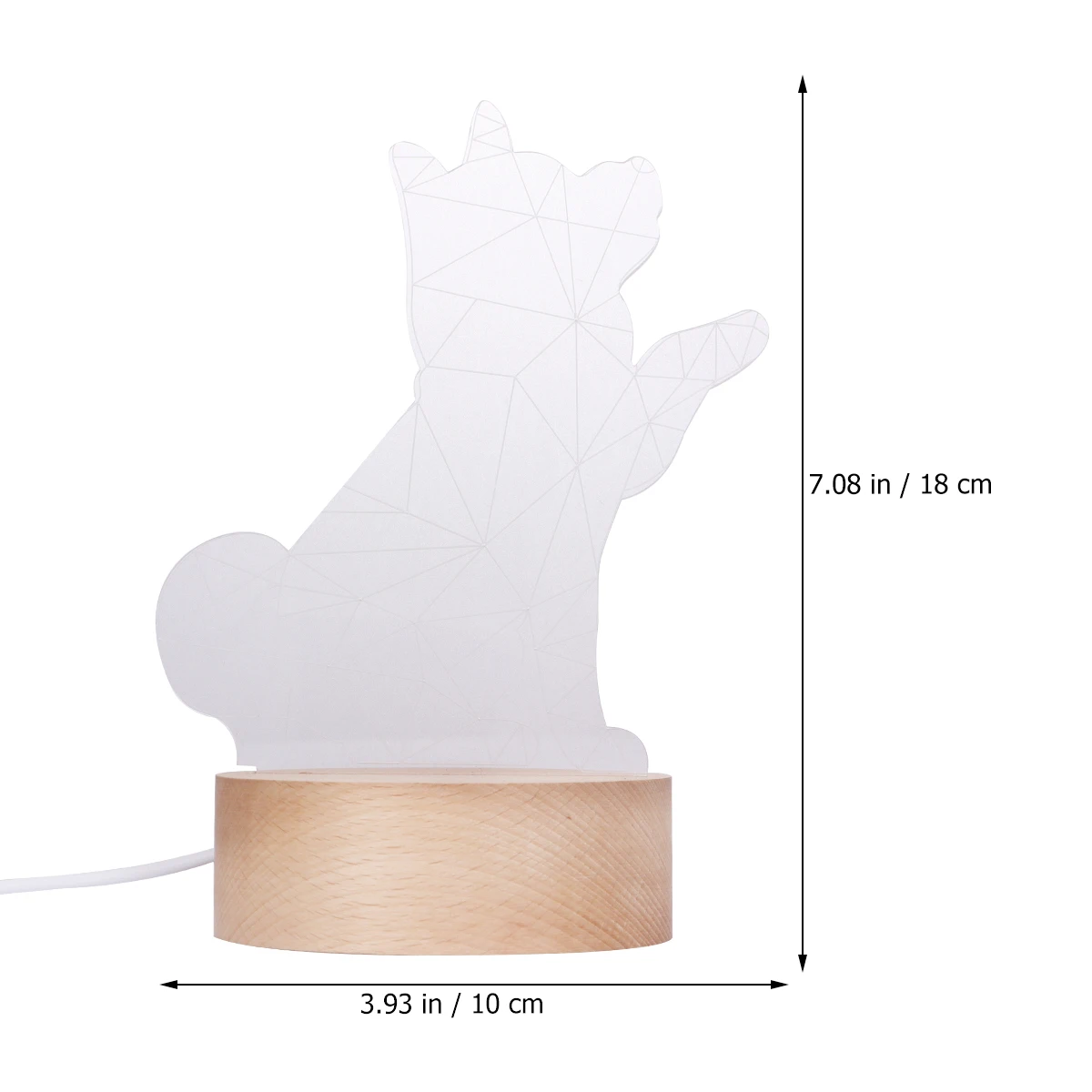 

1Pcs 3D Illusion Light Dog Night Lamp USB Desktop Ornament Supplies Low Power Consuming for Kids Room Decor