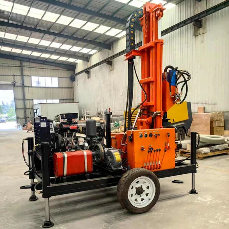Customized Factory Direct Selling EPA Diesel Engine Water Well Drilling Rig For Water Well Wheeled Water Well Drilling Rig