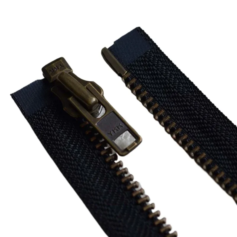 

2 шт./лот, винтажная металлическая черная молния YKK 8 # От 65 до 75 см одинарная открытая бронзовая застежка для ремонта кожаной куртки, швейный аксессуар