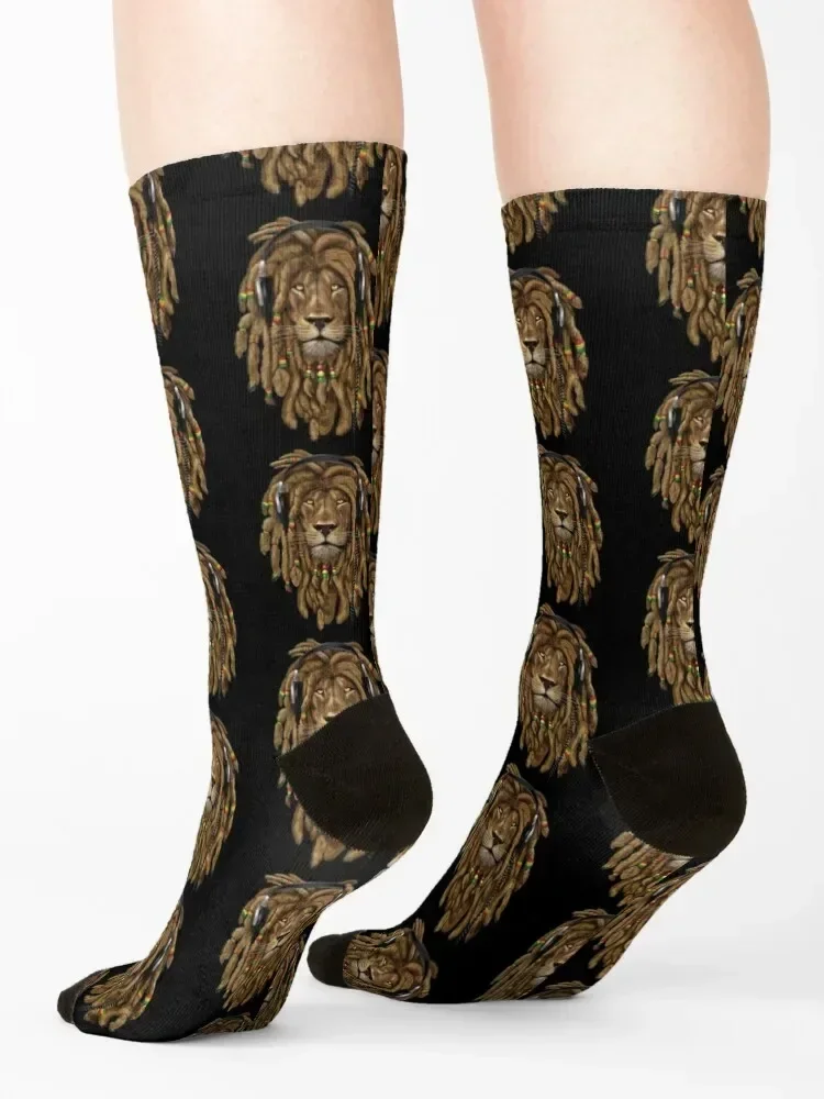 Rastafari Lion for Reggae Lover Socks hiking essential sport soccer anti-slip Socks For Women Men's