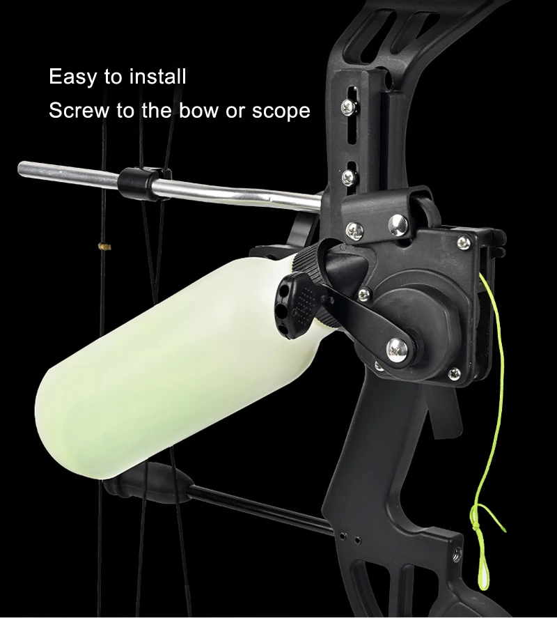 

Archery Compound Bow Fishing Reel Rope Pot ABS Aluminum Alloy Bowfishing Reel 20m Fishing Line Bow Shooting Hunting Accessories