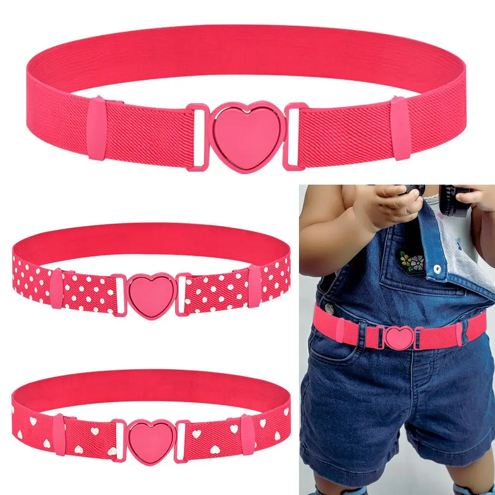 

Dress Decoration Adjustable Waist Belt Elastic Belts Heart Buckle Belt Waistband