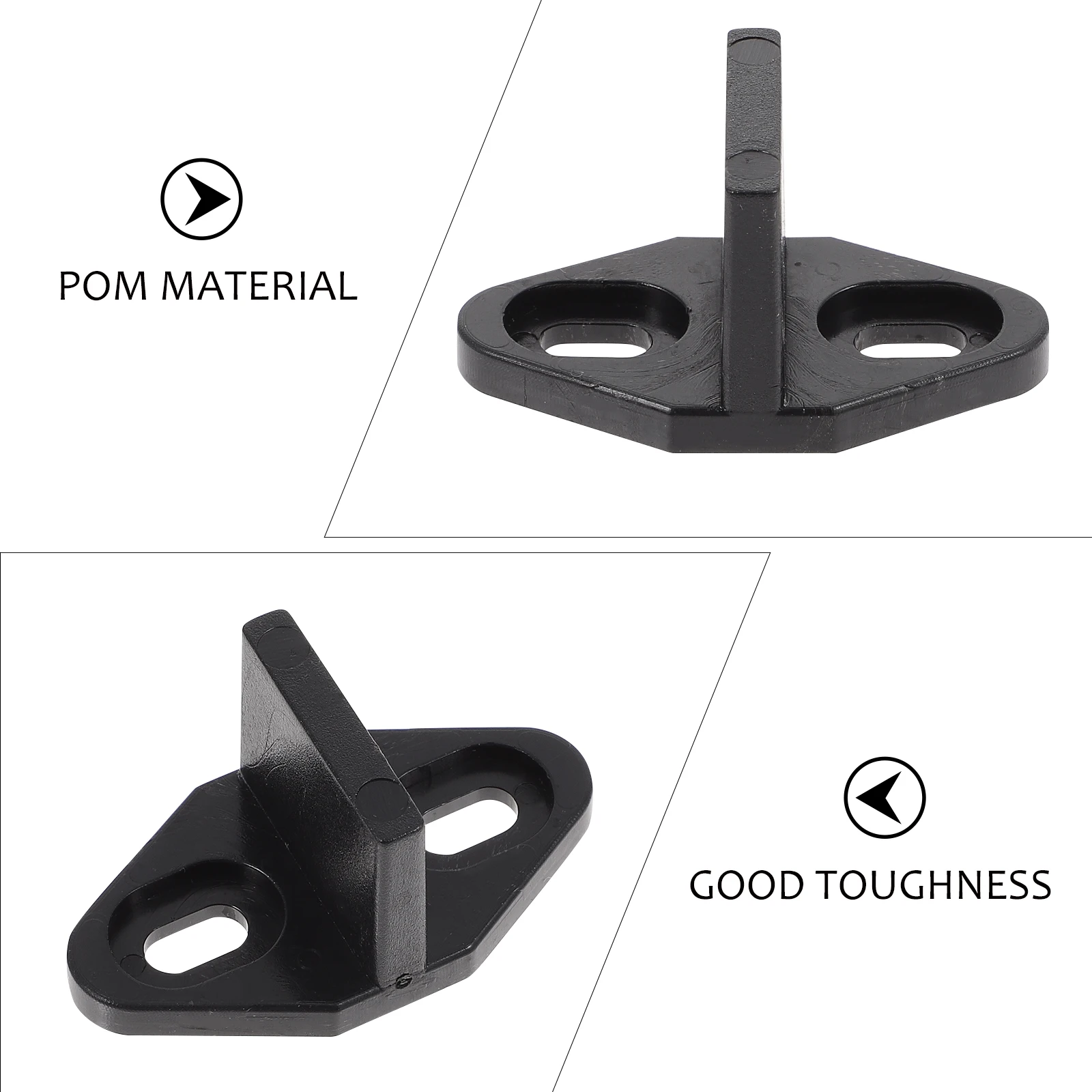 

10pcs POM Floor Guides for Barn Door Swing Stopper Sliding Door Bottom Guide Wear Resistant Shockproof Hidden T-Shape