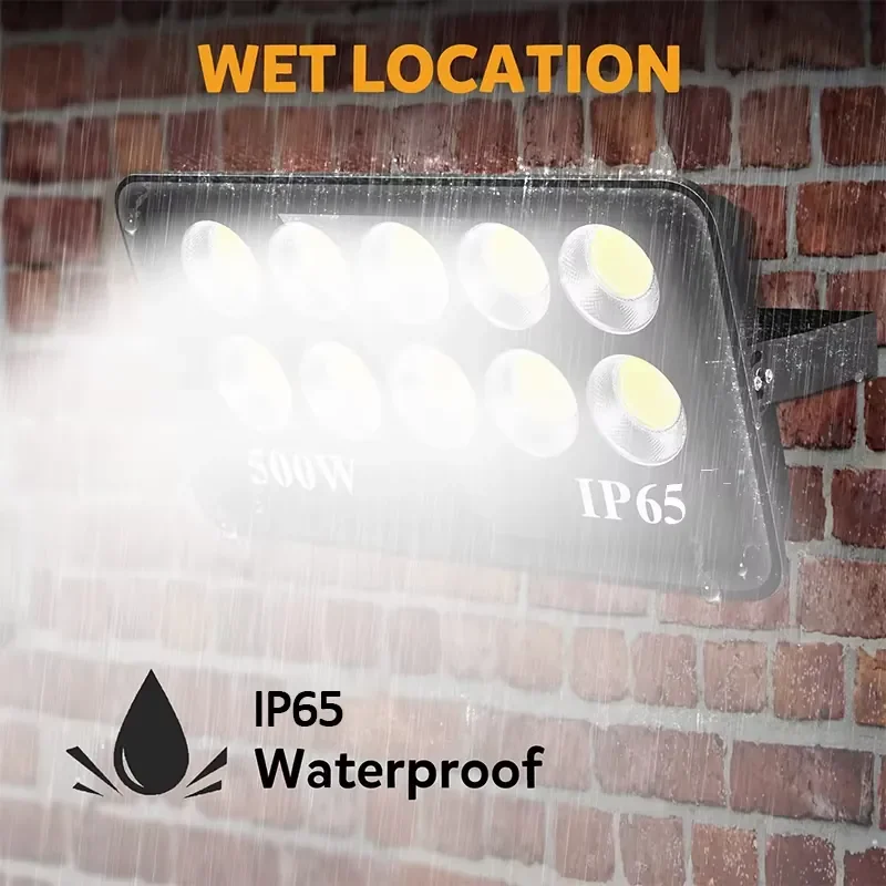 400W Light Emitting Diode Flood Light Projector P66 Waterproof Super Bright Arena Lighting 100-277V 6000K Daylight White