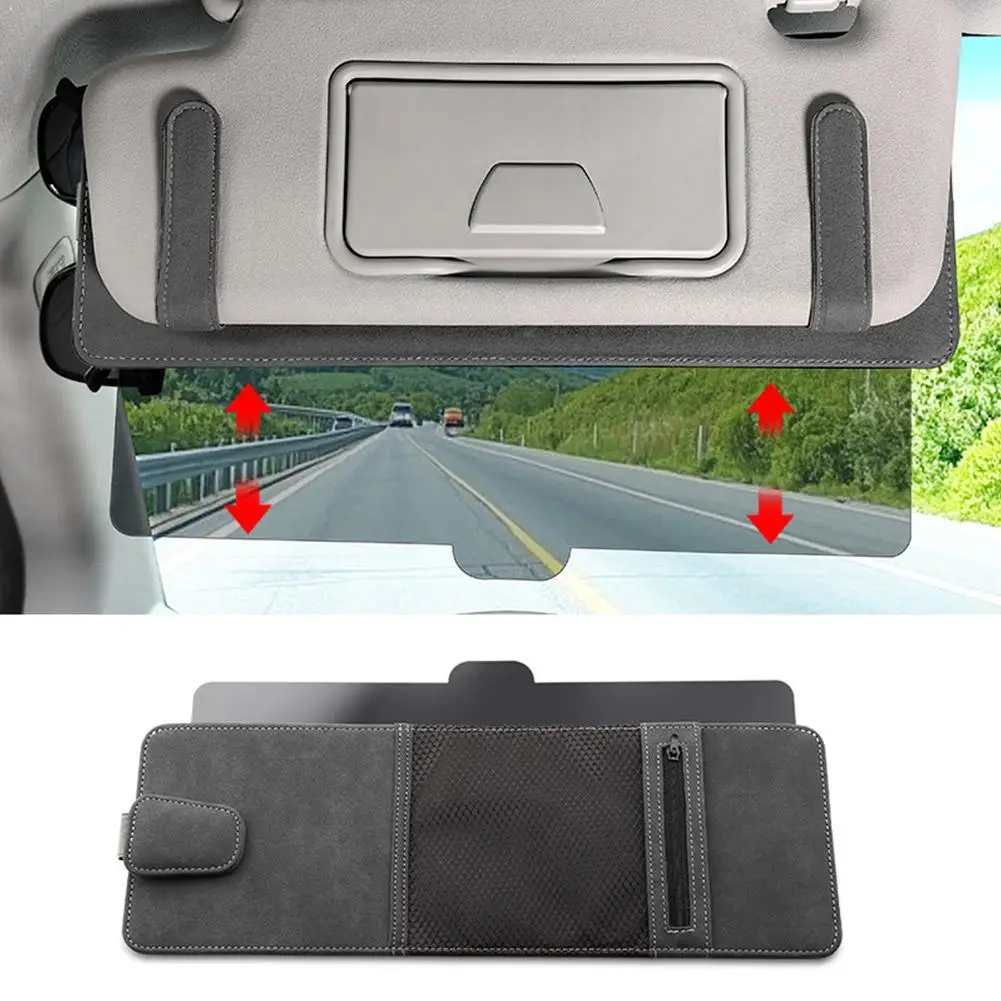 

2-in-1 Car Sun Visor Extender Anti-Glare Blocker HD Day Night Vision Driving Mirror | Universal Eye Protection Shield Plate