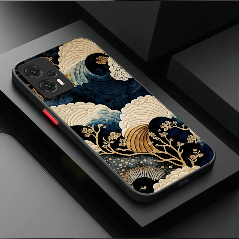 Ukiyo-e اللوحة الإبداعية ماتي جراب هاتف صلب ل Xiaomi 14T 13T 12T 11T 10T 9T Pro Mi 14 13 12 10 11 Lite 5G NE غطاء ممتص للصدمات #4