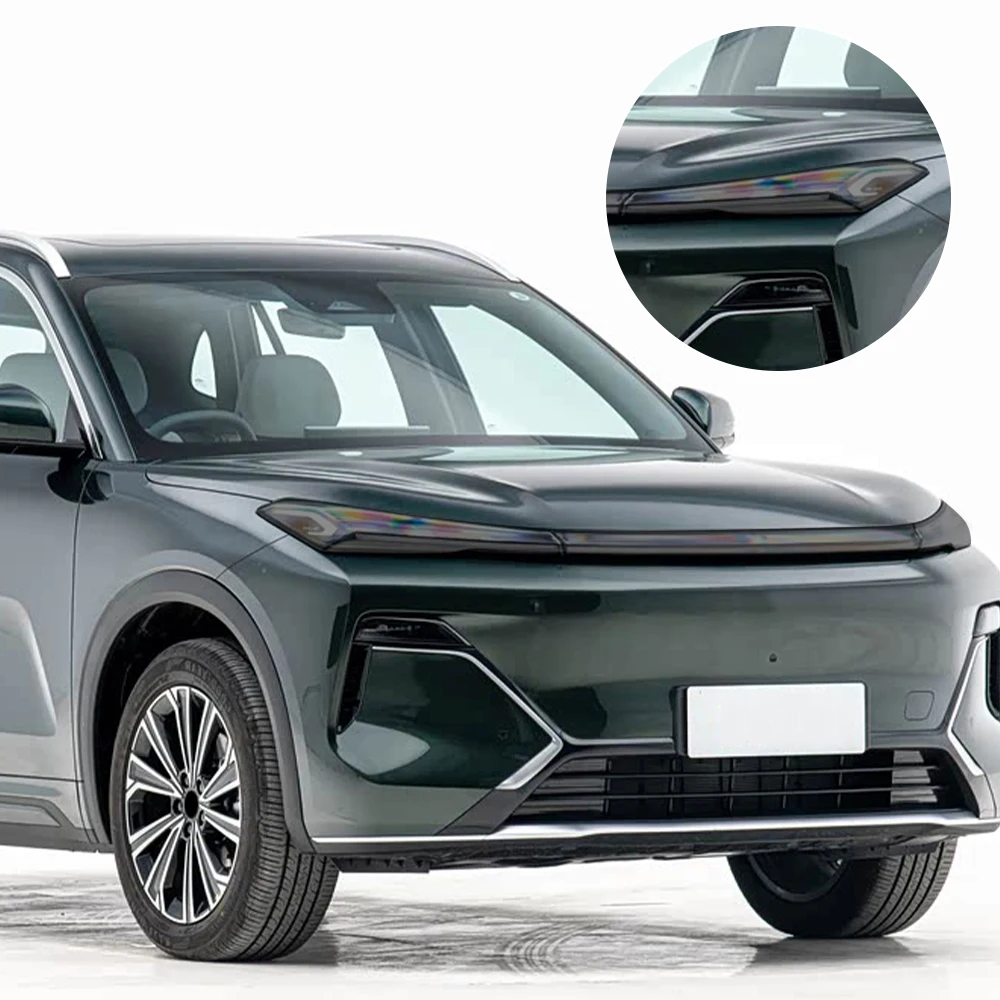 TPU Headlight Protective Film for Geely Galaxy Starray/Starship 7 2025-2026 Pre-Cut PPF Anti-Scratch High-Gloss Smoke Black Film
