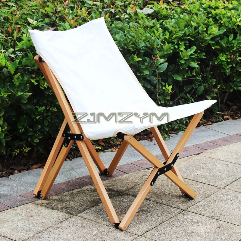 Outdoor Camping Butterfly Chair, Folding Beach Chair with Carry Bag, Portable Reclining Chair for Camping, Picnic, Beach