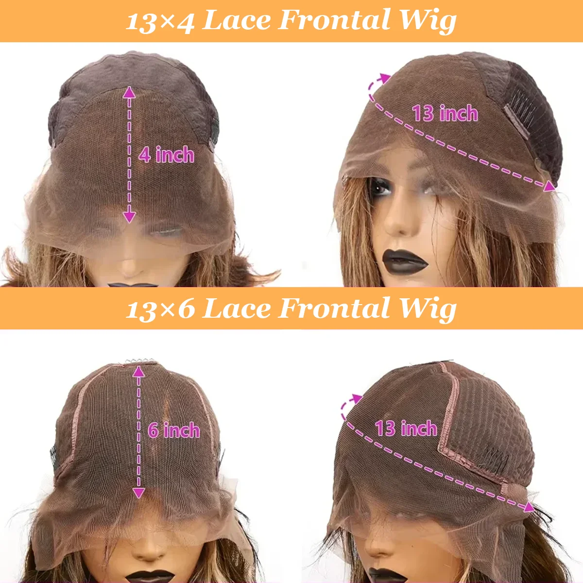 موجة عميقة 13x6 HD الدانتيل الشفاف الباروكة الأمامية 36 بوصة 220% الكثافة P4/27 تسليط الضوء على خصلات الشعر المستعار الإنسان البرازيلي الحقيقي للنساء