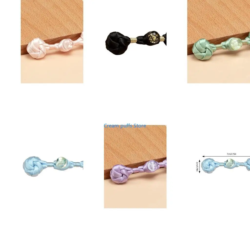 50LE Elegant Chinese Styles Frogs Buttons Handmade Garment Buttons Coat Buttons for Stylish Styles Clothing