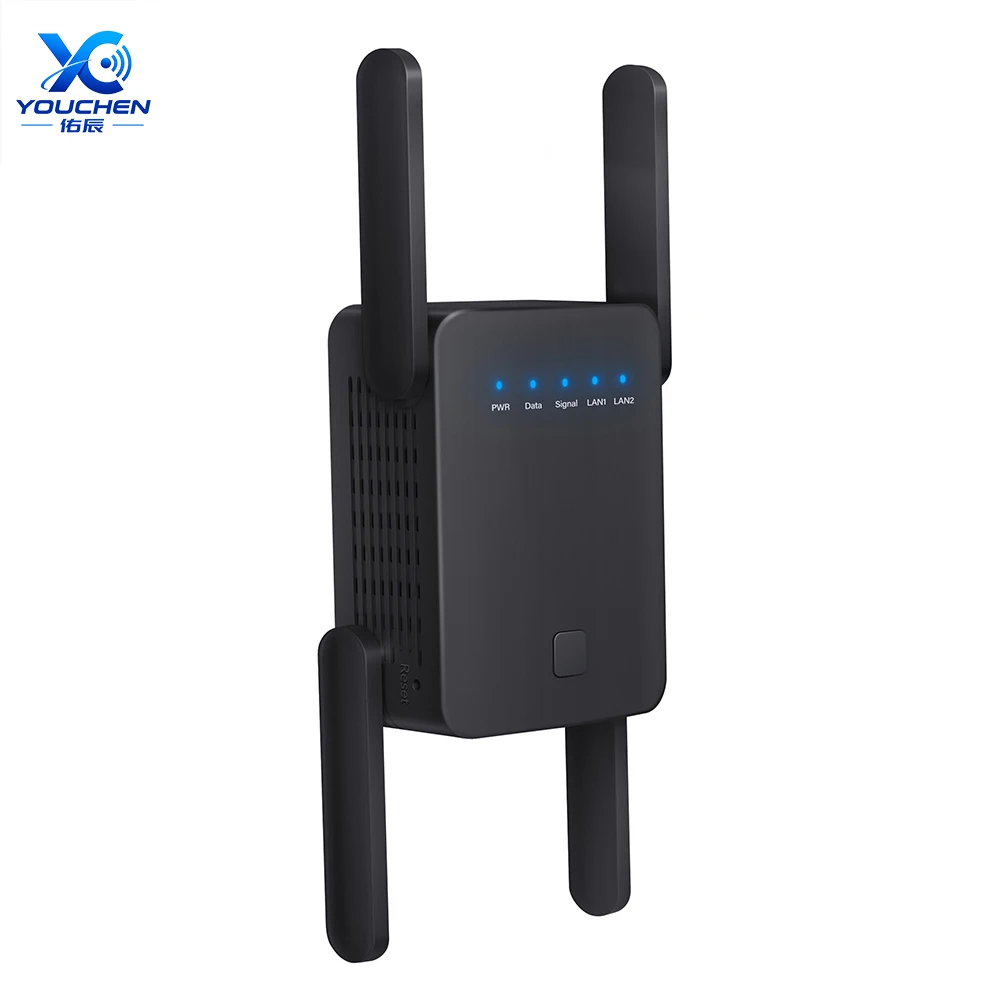 WiFi Repeater 300Mbps Router Black WiFi Extender Amplifier 2.4GHz Wi-Fi Signal Booster Long Range Network WiFi Booster Wireless