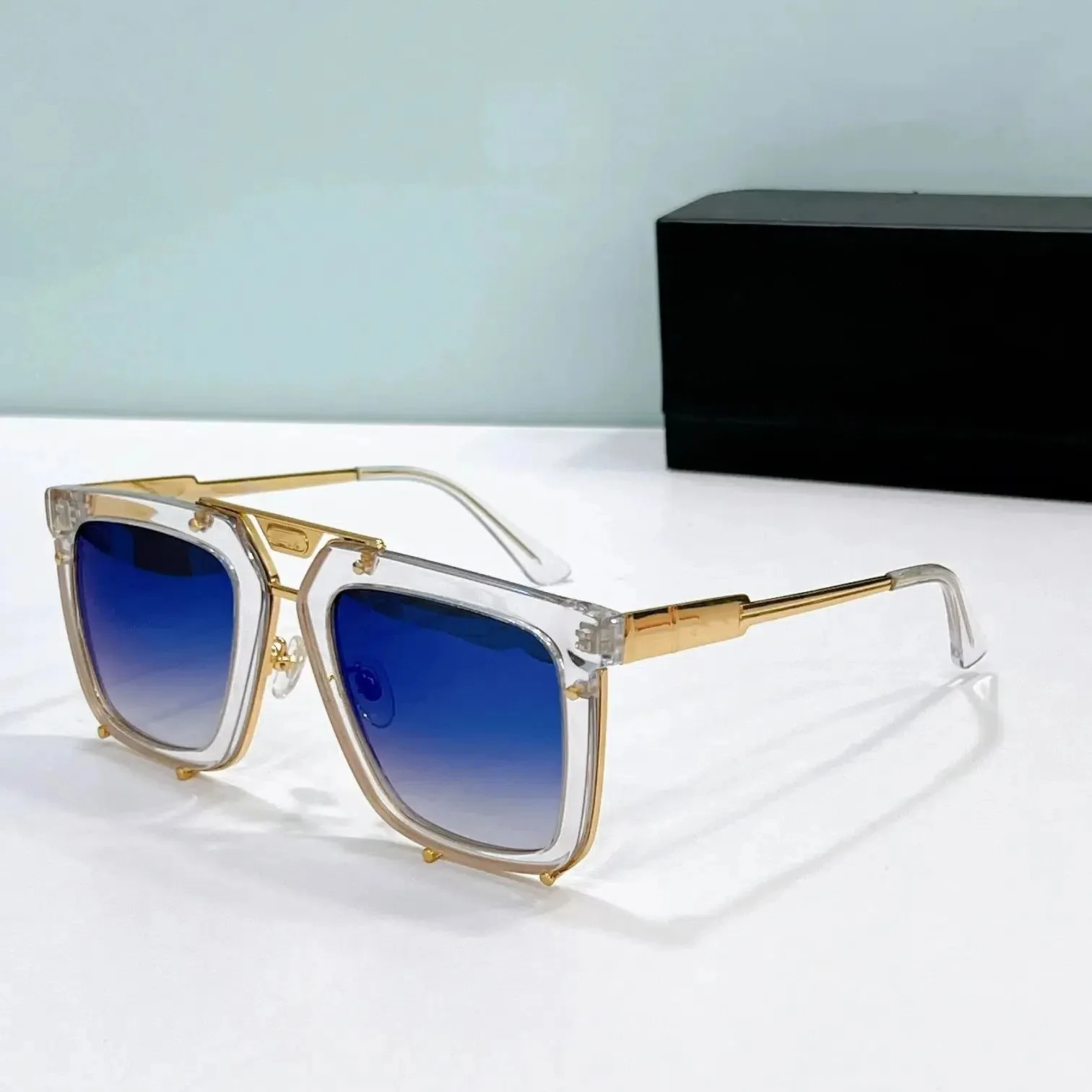 Authentic MOD648 Fashion UV400 Gradient Luxury Design Men Women Sun Glasses Premium Alloy+Acetate Frame Male Couple Eyewear