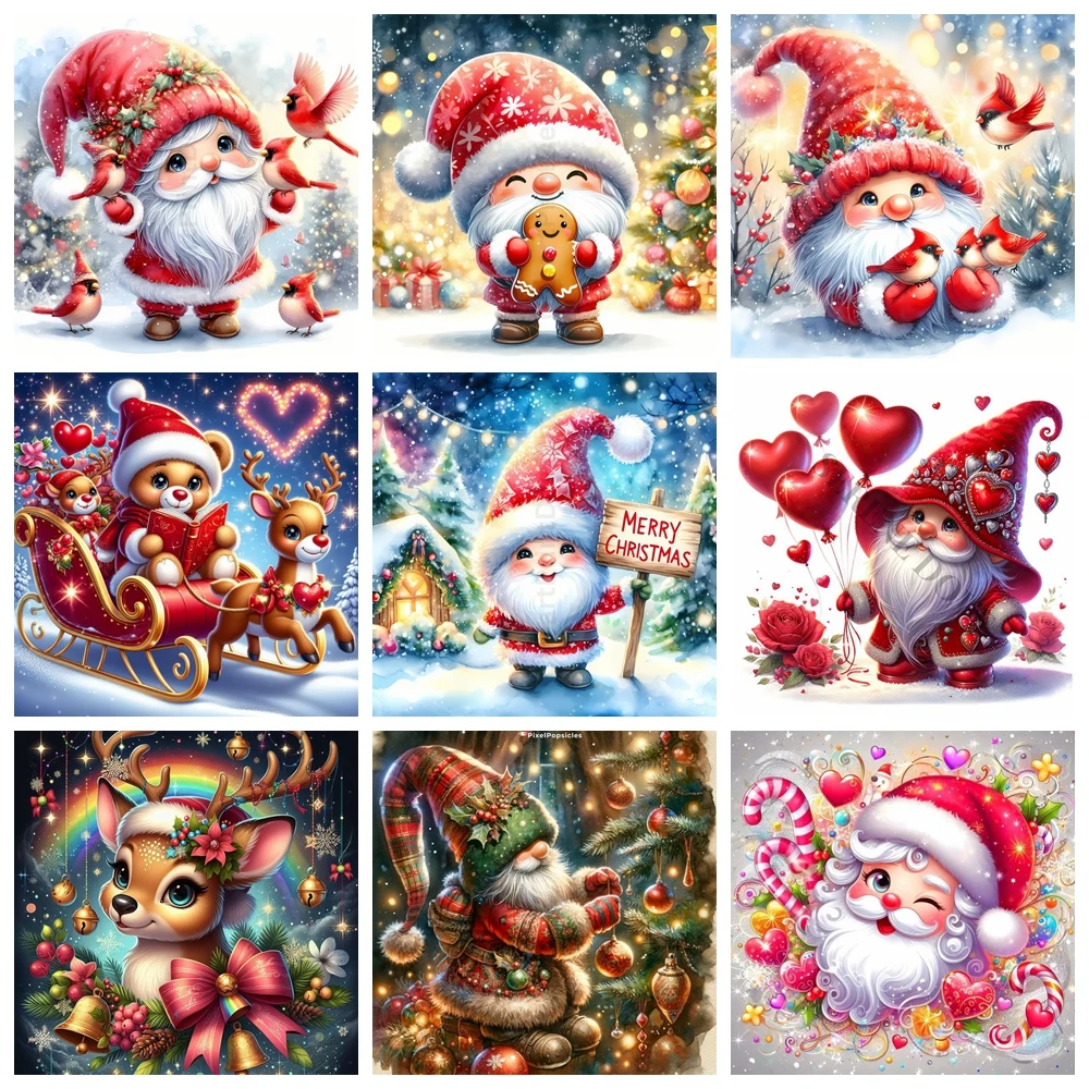Weihnachten Santa Claus Diamant Malerei Element Schaffung Handwerk Pixel Kit Kreuz stich 5d DIY Kunst Mosaik Wohnkultur Erwachsenen Neuheit