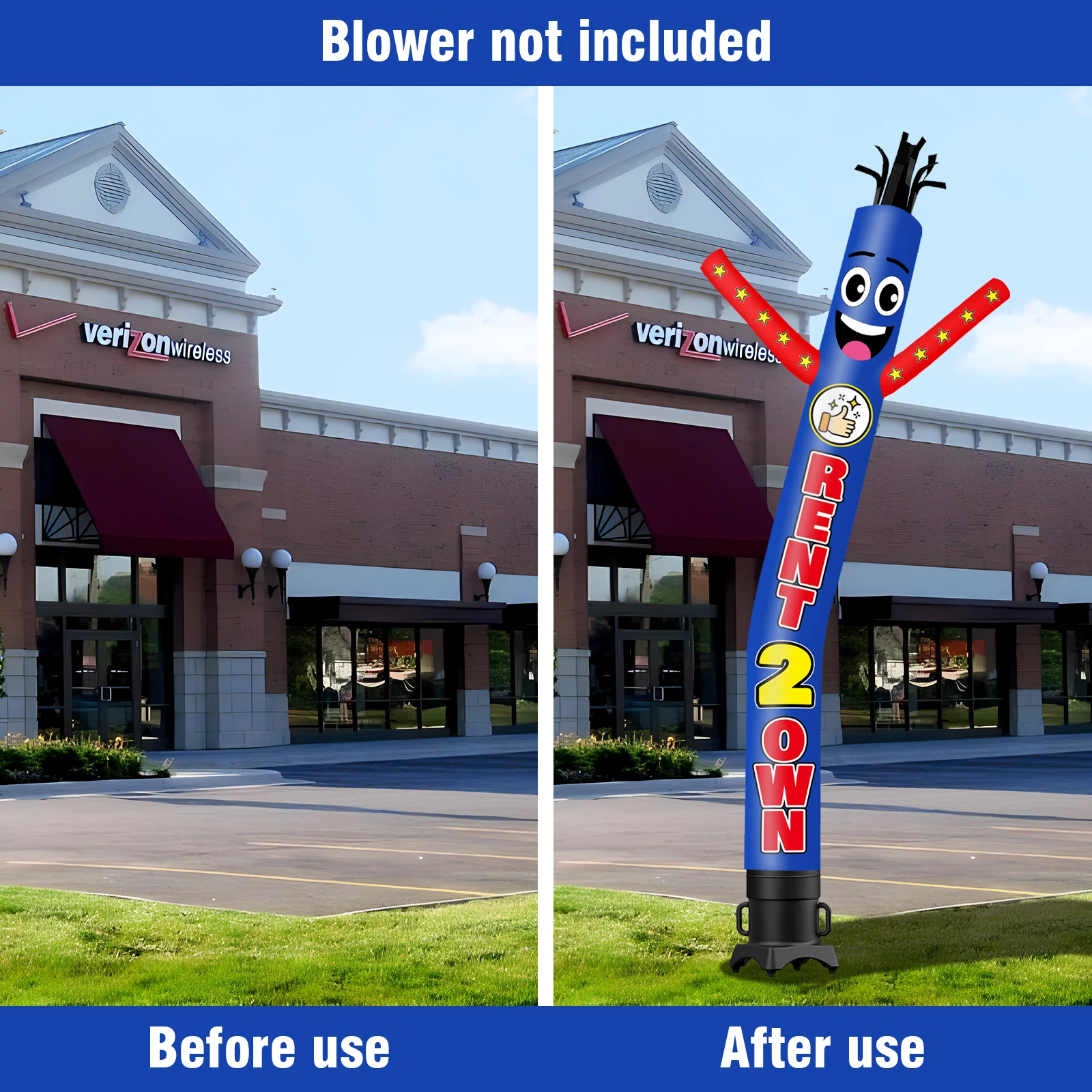 6/10/15/20FT Tall Inflatable Rent Dancing Guy for Outdoor Decoration Advertising(Blower Not Included)