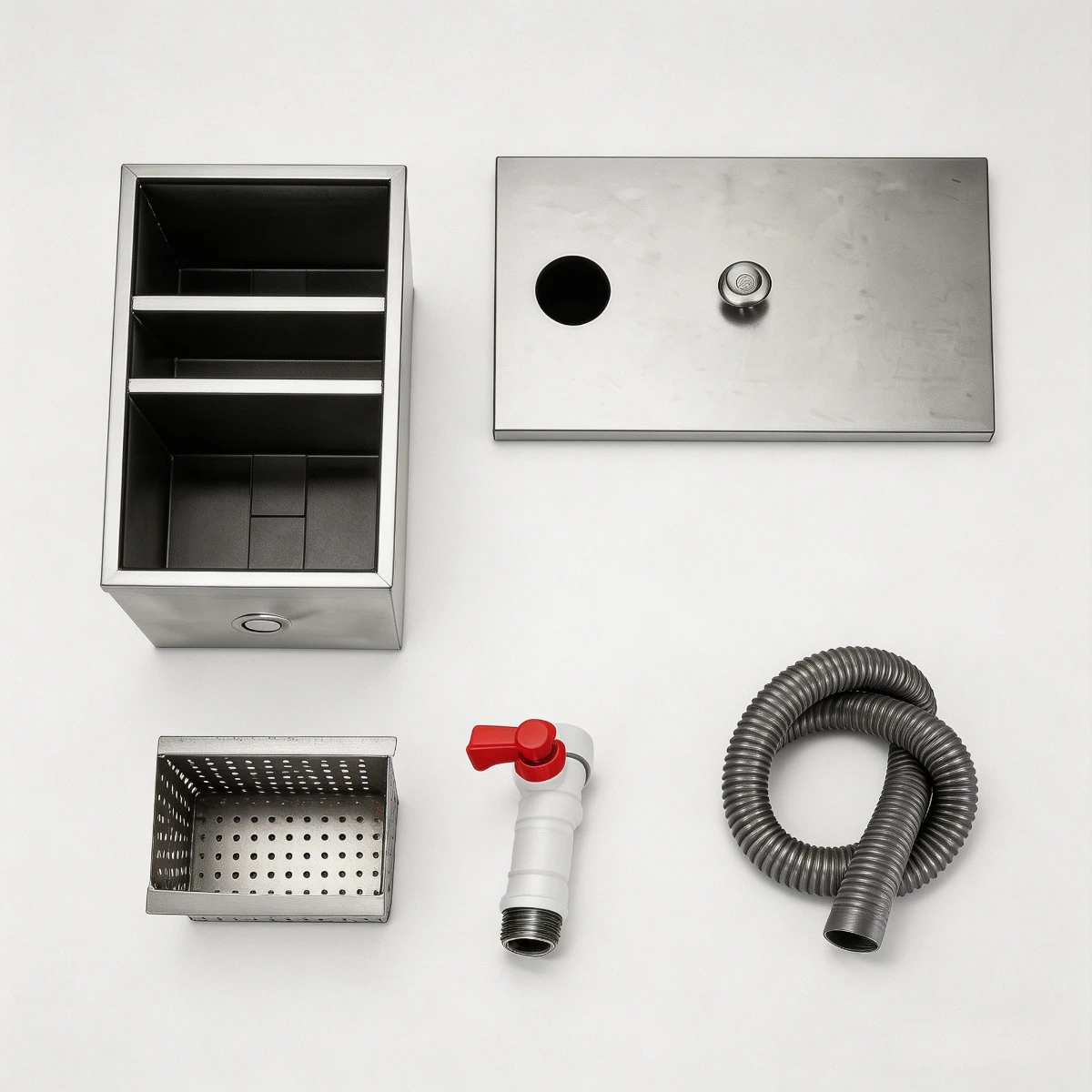 Stainless Steel Grease Trap – Oil Water Separator for Commercial Restaurant Kitchen Waste Water Treatment, Heavy Duty Tool