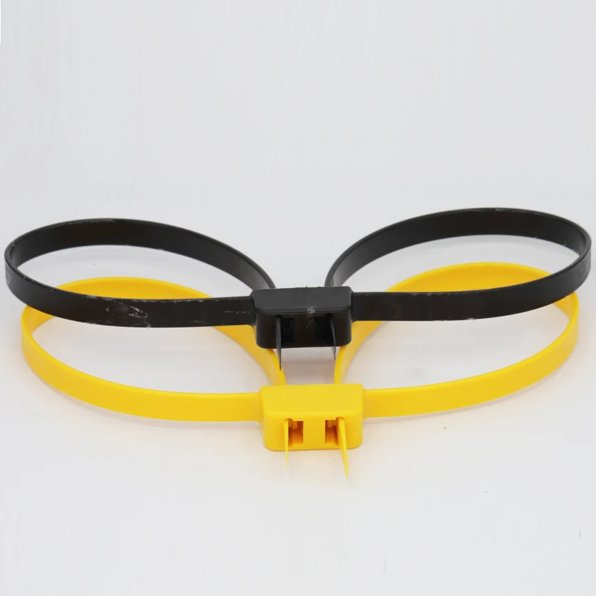 12*700mm 13*500/900mm Yellow White Nylon Plastic Two Buckle Flex Cuff Strap Wrap Handcuffs Police Self-Lock Zip Ties Cable Tie