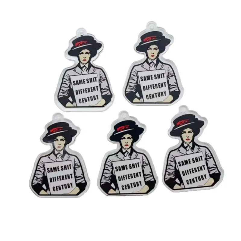 10pcs Acrylic Runner English Pendant DIY Jewelry Accessories Creative Design Fashionable Gift from Europe and America view 6