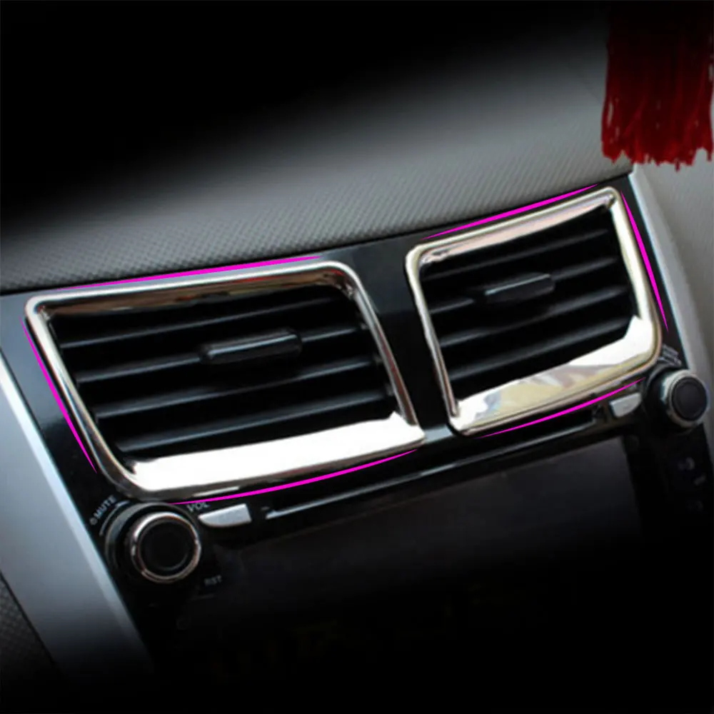 Auto Air Vent Decor Trim Cover for Hyundai Solaris Verna I25 Car Dashboard Air Vent Defrost Vent Decorative Frame Accessories