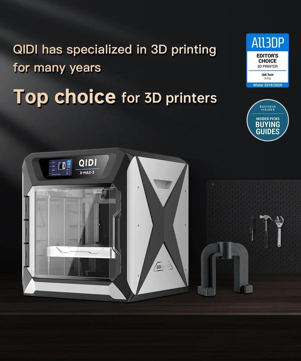 QIDITECH 3D Printer X-MAX 3 Large Size Fast Speed Printing 600mm/s Industrial WIFI High Precision Print Nylon 325*325*325mm