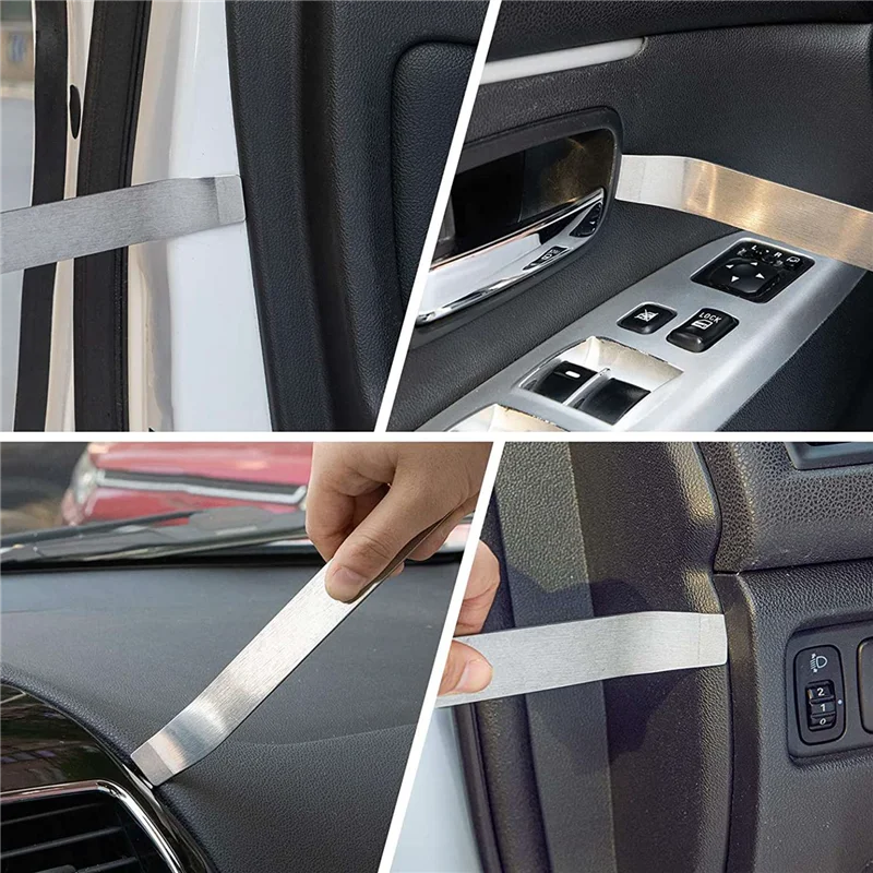 

2 Pieces Panel Removal Tools Sheet Metal Skin Wedge Auto Tool Car Door Sheet Buckle Removal And Installation, Silver