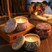 Candle Set Soy Wax Essential Oil Dried Floral Scented Candle Gift Set Wedding Birthday Gift Home Decoration Air Purification