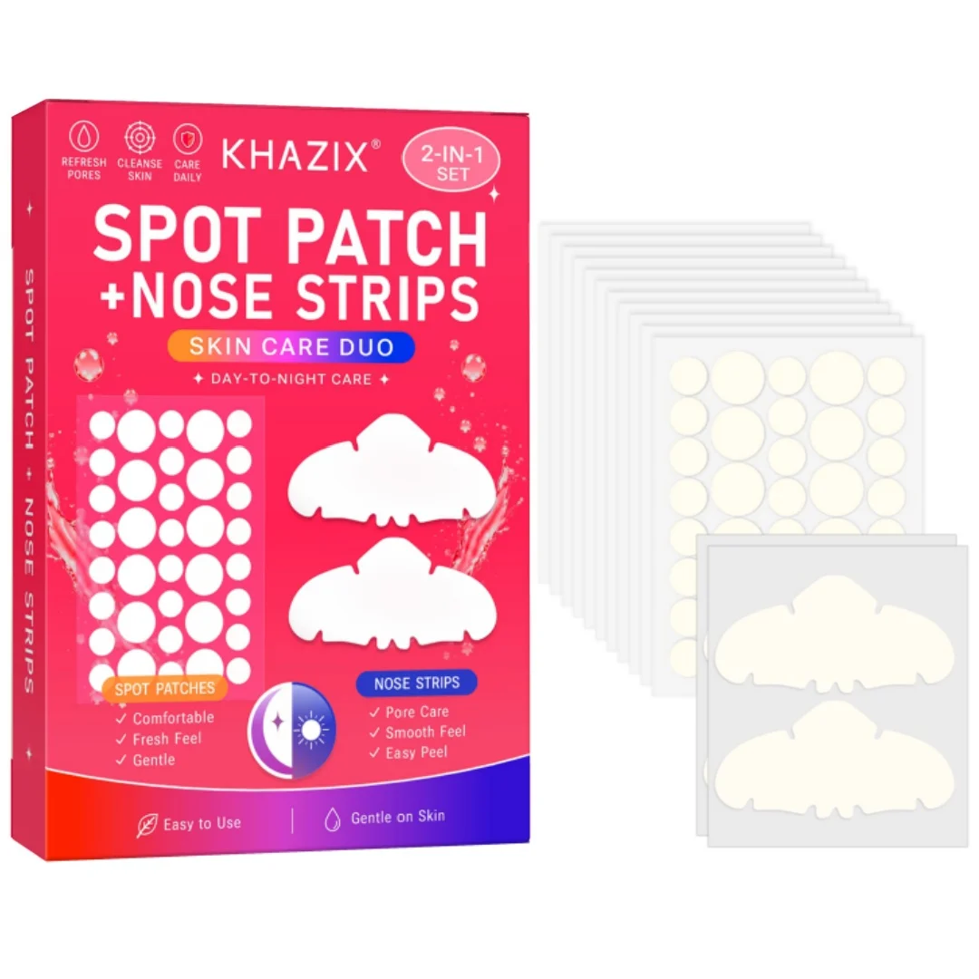 184/364pcsSet Spot Patches & Nose Strips, 2-in-1 Gentle Skin Care Duo for Adults, Day and Night Routine