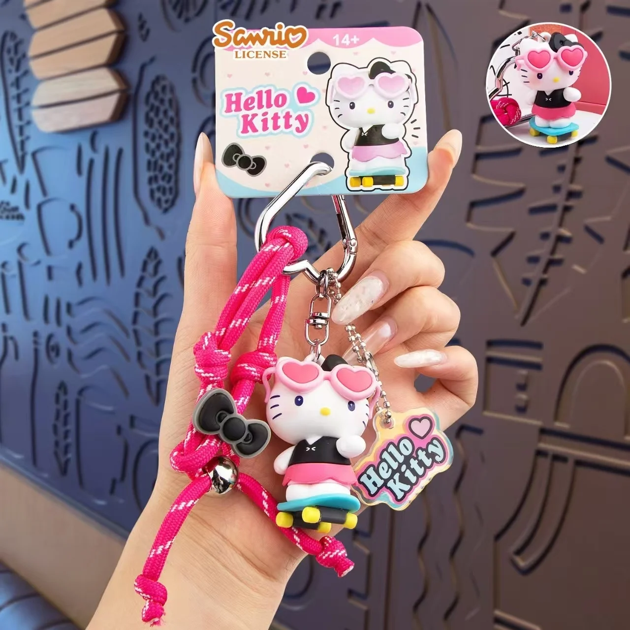 Cute Cartoon Hello Kitty Keychain Fashion Figure Key Ring Bag Pendant Accessories Collectible Gifts Phone Strap