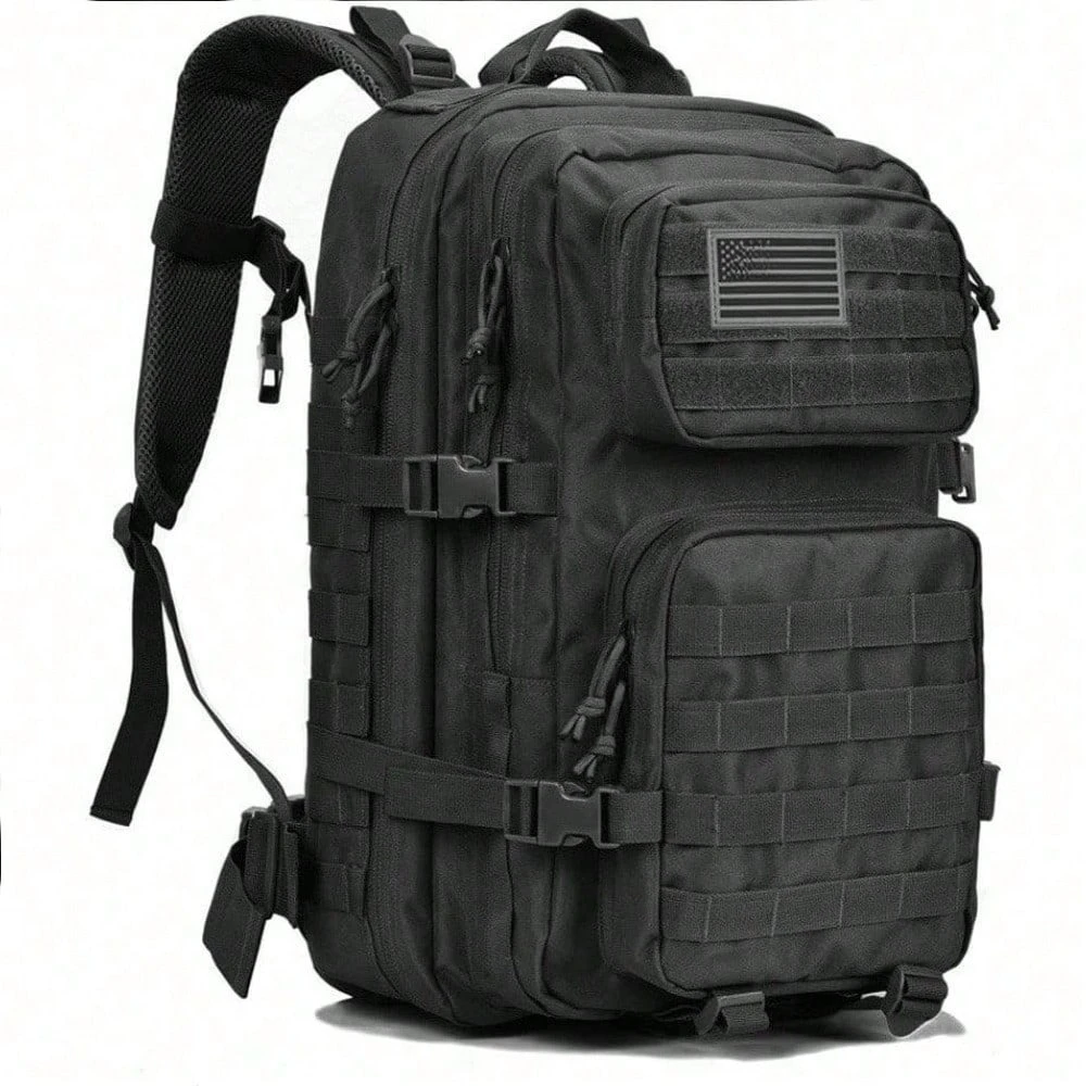 MOLLE Assault Pack, Men's And Women's Outdoor Tactical 50L Backpack, Fishing/Camping/Hiking Rucksack, 3-Day Bag