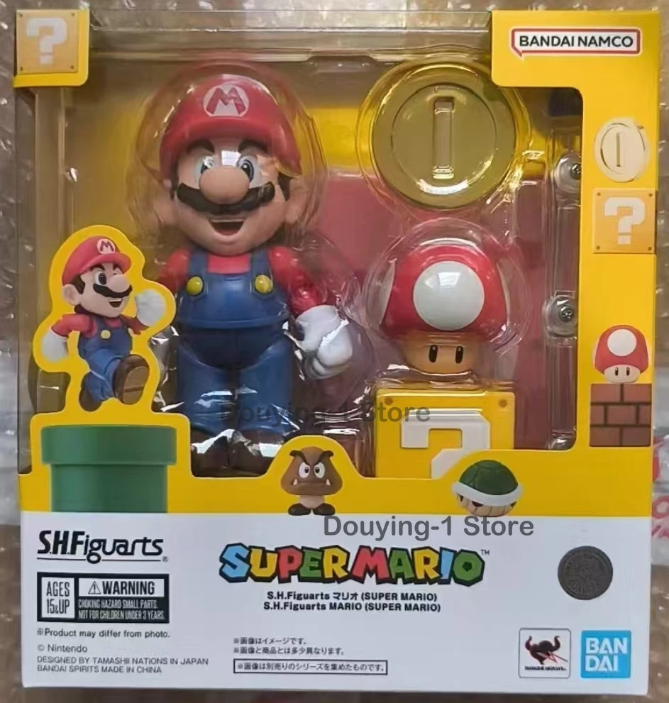 

In Stock Bandai SHF Super Mrio Brand and new Action Figure Anime Model Toy Gift