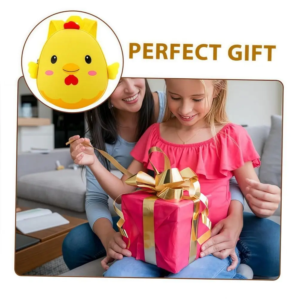 Unique 3D Egg Shell Backpack Cartoon Large Capacity Chick Backpack Simulation Waterproof Children SchoolBags Kid Gift
