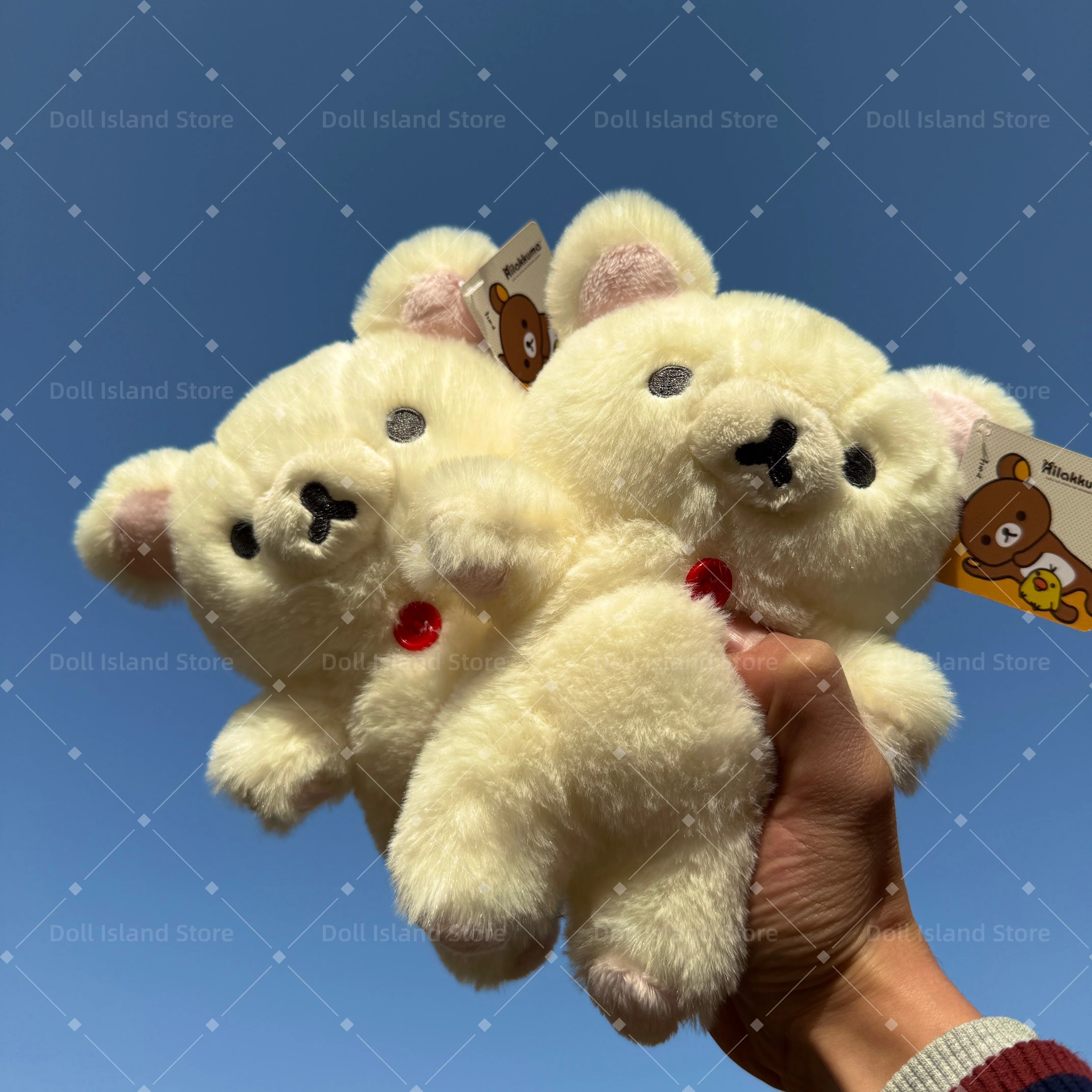 

Adorably Shaggy Rilakkuma Plush Toys Kawaii White Bear Stuffed Doll Anime Bear Room Deocr Birthday Gift for Kids