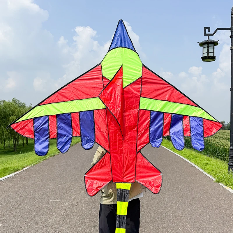 Paradise Bird 1.9m Fighter Kite Plane Kite with 100m Handle Line and 3m tail Outdoor Toys for Children Outdoor Sport Easy to Fly