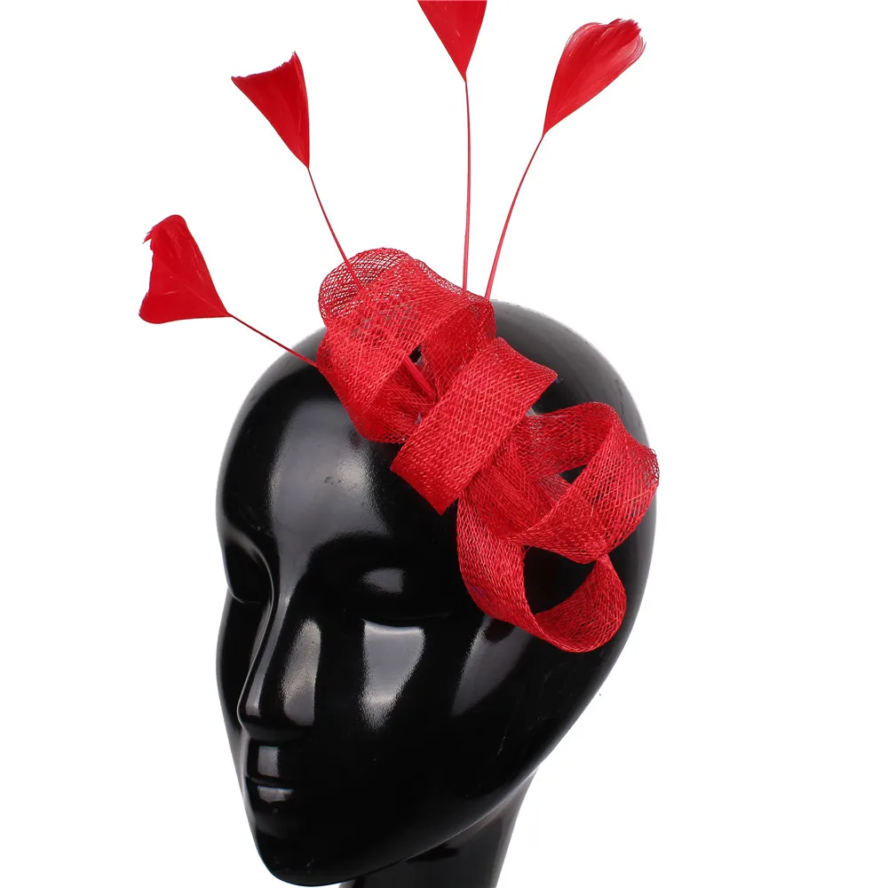 

Wedding Headwear For Formal Occasion Women Fascinators Hair Clip Accessories Fancy Feathers Headwear Ladies Headdress