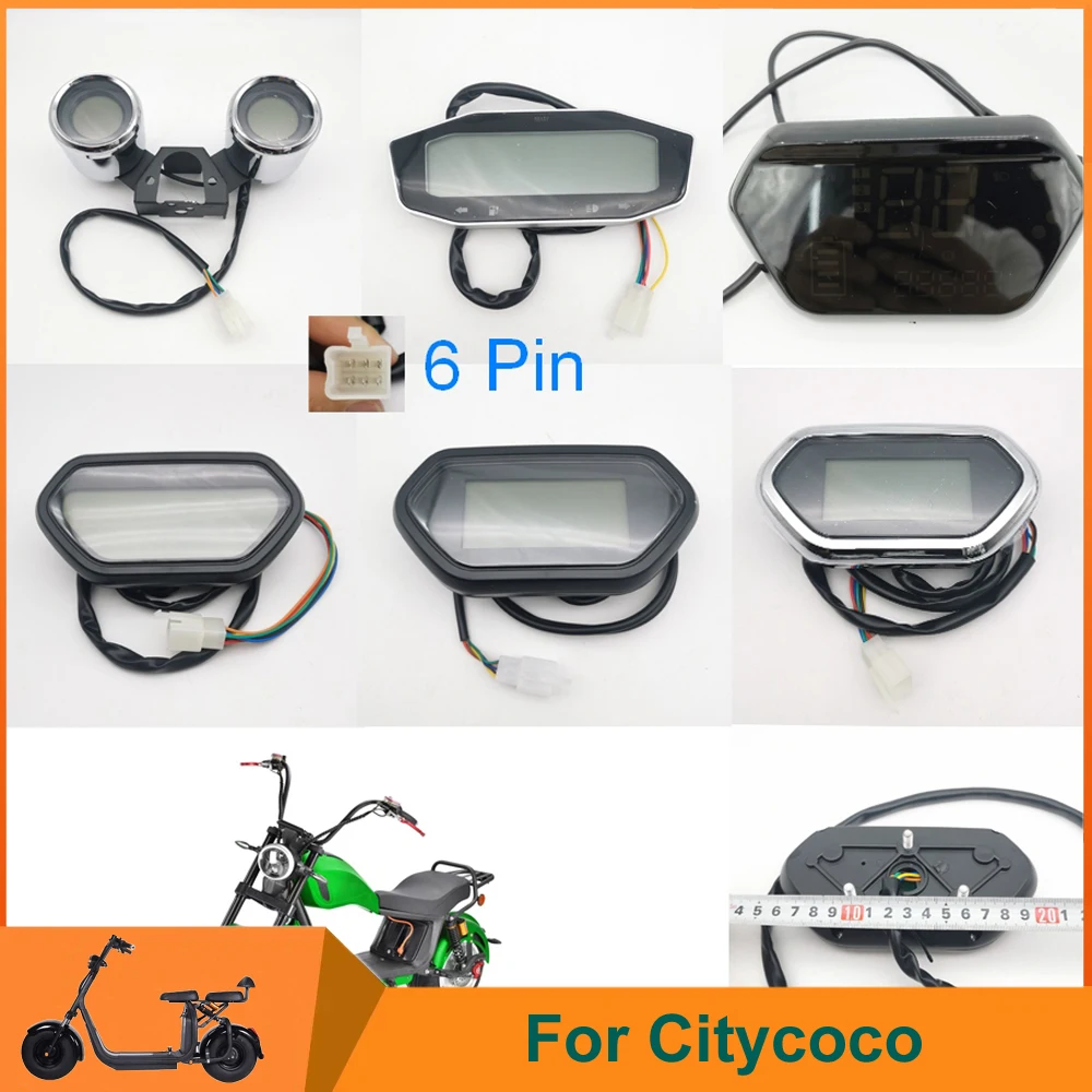 Citycoco Speedometer LED Display Meter 60V Speed Battery Turn Head Light Signal Display For Electric Scooter Citycoco