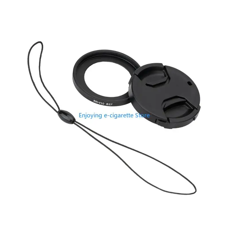 Kompakter Kamerafilter-Montagekragen für 37-mm-Adapter-Kit mit Objektivdeckel und Haltegurt, einfach zu tragen Y4QF – Detail 8