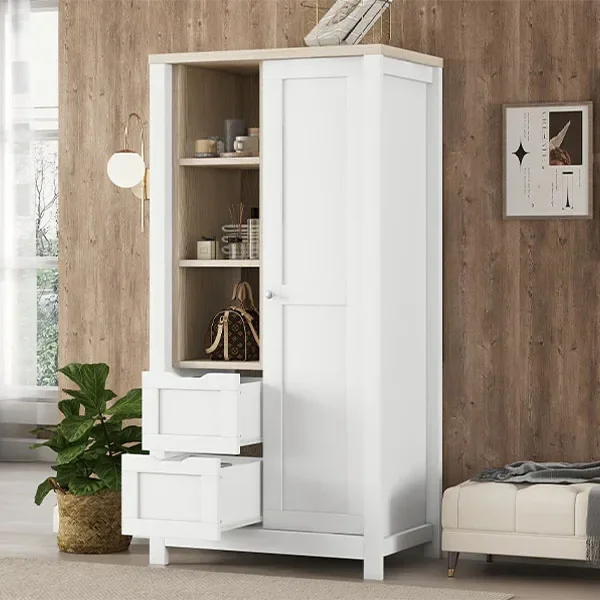Modern Customized Rustic Style 5 Tiers Steel Etagere Bookcase Wood Mdf Shelf Standing Storage Rack for Living Bedroom Office