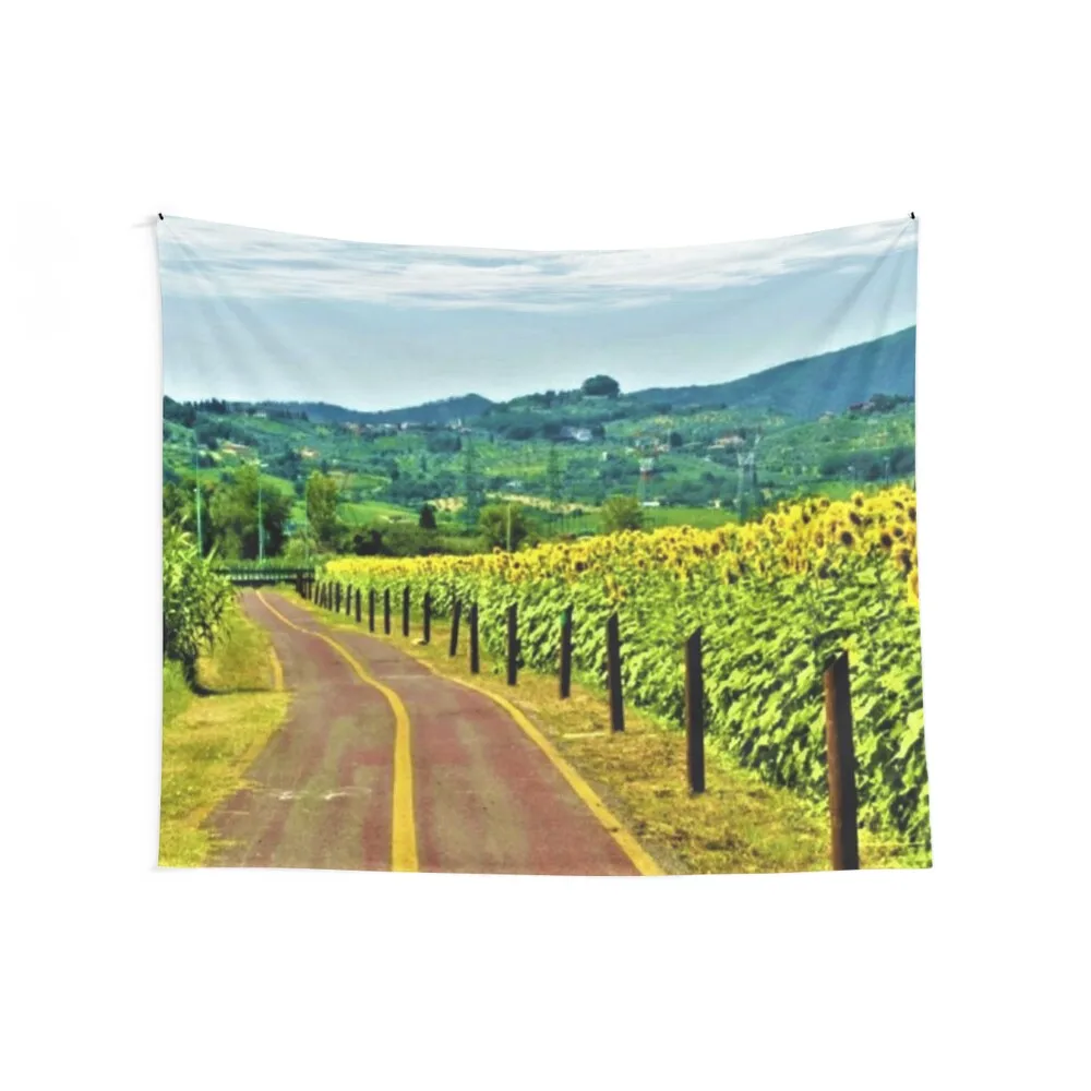 Sunflower field series #18 –Sunflower field Italy - by Jéanpaul Ferro Tapestry On The Wall Home Decorating Wall Deco Tapestry