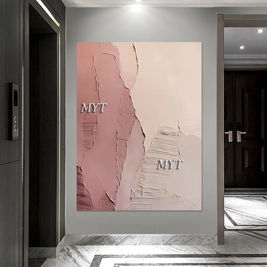 

African Art Wholesale Modern Abstract Acrylic Painting Artwork Canvas Roll Picture Texture Wall Poster Frameless Hotel Decor