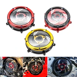 Motorcycle Engine Clutch Cover Kit Clear Lens Guard Side Mount Protector For Ducati Panigale V4 V4s V4 1100 Speciale 2018-2022