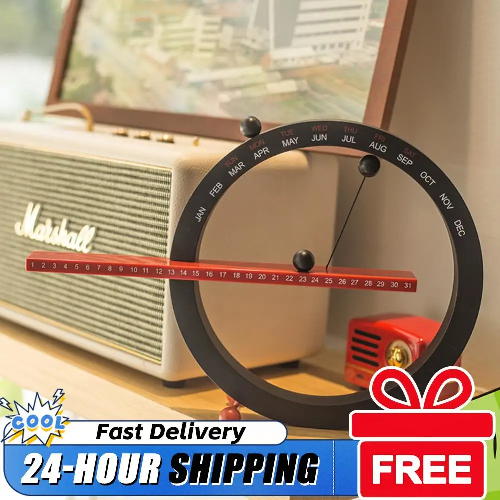 

Вечный календарь с магнитным шаром, креативные украшения, настольный минималистичный домашний декор, новинка, настольный календарь для дома, гостиной